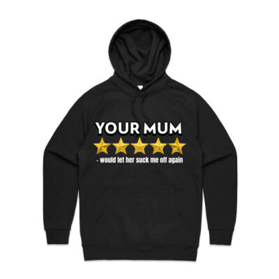 Your Mum 5 Stars Mens Hoodie Thumbnail