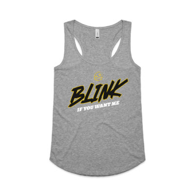 Blink if you want me Womens Tank Thumbnail