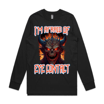 I'm Afraid of Eye Contact Mens Longsleeve Thumbnail